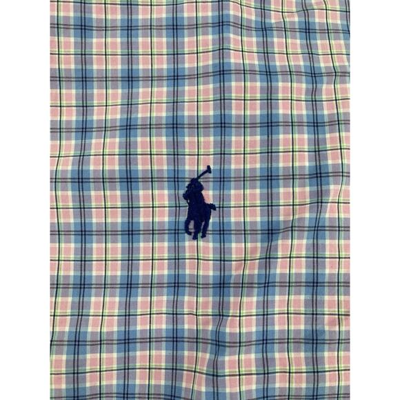 Ralph Lauren Button Down Shirts Mens XXL Blue Plaid Multi Long Sleeve “Read” - Picture 5 of 16